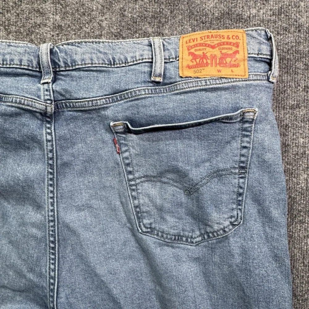 Levis 502 Jeans Mens 42x26 Blue Regular Taper Fit Denim